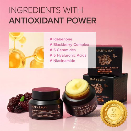 کرم ضدچروک و ترمیمکنندهMary & May IdebenoneBlackBerryIntense cream - Image 2