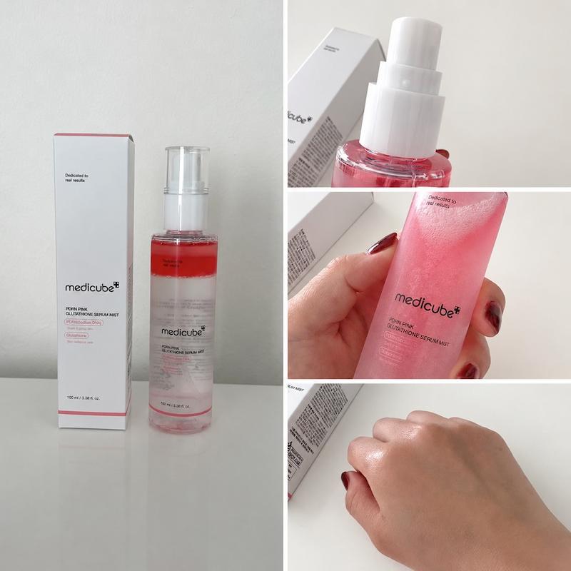 اسپری سرم صورت مدیکیوب PDRN Pink Glutathione Serum Mist | حجم 100 میلیلیتر - Image 2