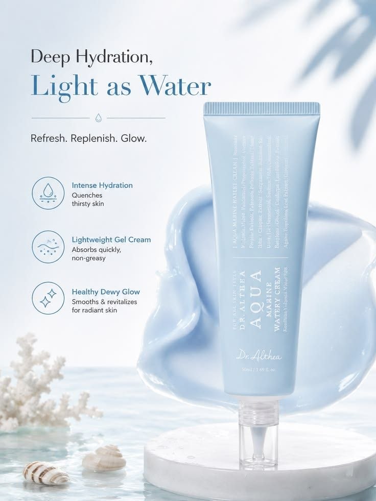 آکوا کرم آبرسان دکتر آلتیا Dr.Althea Aqua Marine Watery Cream - Image 3